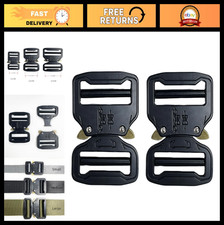 Heavy Duty Tactical Belt Buckle - Dual Adjustable, No-Sew Metal Design, Durable