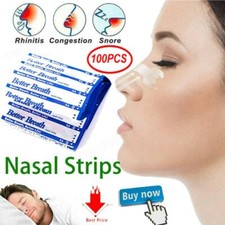 100/200PCS Breathe Nose Better Reduce Snoring Now Apnea Adhesive Right Sleep US