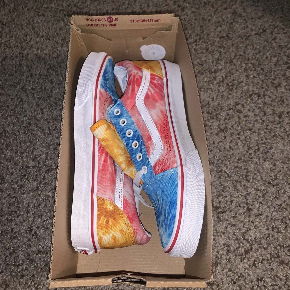 VANS TIE DYE BLOCK Old Skool Sneakers Big Kids Size 7 NIB eBay
