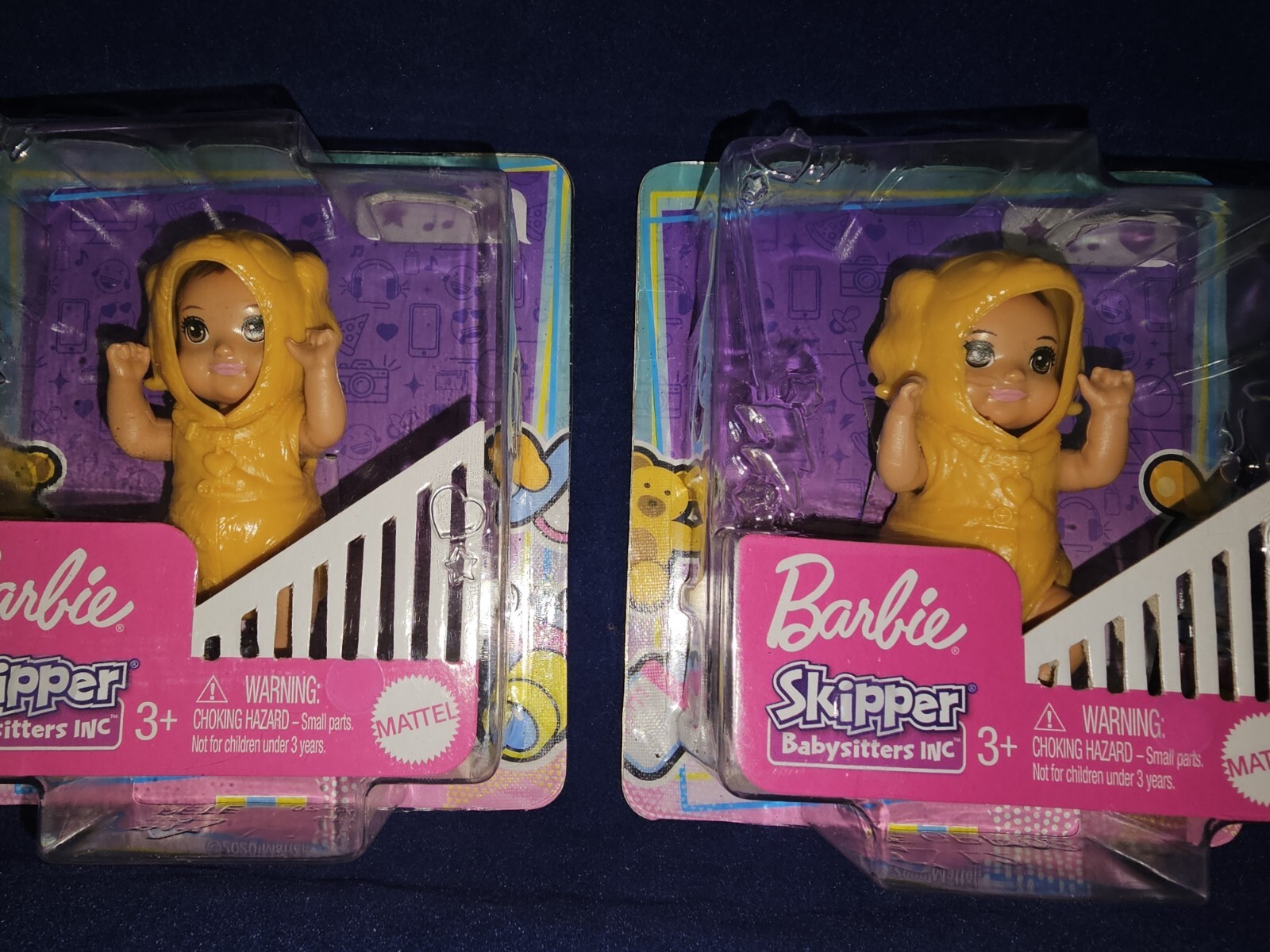 2 = Twins Mattel Barbie Skipper Babysitters Inc. (Baby Yellow Puppy Costume) 2pc