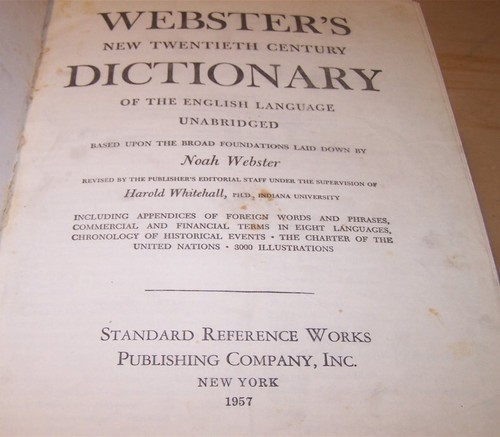 Websters Unabridged New Twentieth Century English Dictionary 1957 - Picture 3 of 3