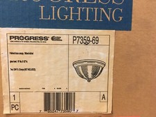 Progress P7359-69 Ribbed Glass Ceiling Fixture