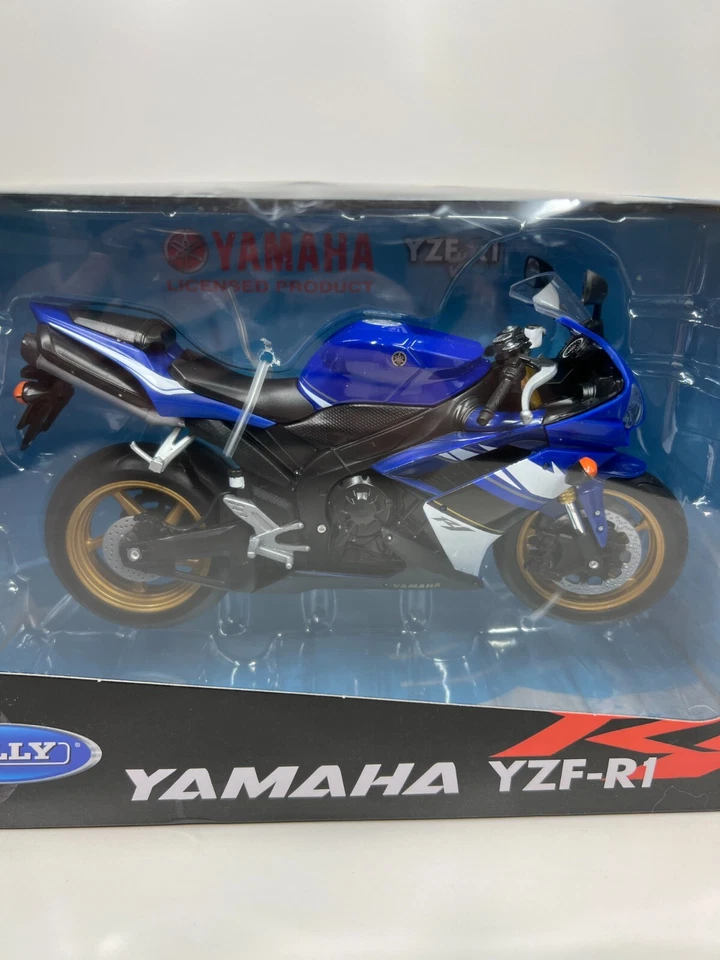 Welly YAMAHA YZF-R1 1:10 Diecast Model Blue motorcycle collectable - Image 2 of 4