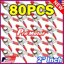 80PC 2" Small Spring Clamps Metal Clips 3/4" Jaw Opening Non-slip Lot work shop