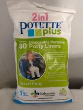 Kalencom 2 in 1 Potette Plus Disposable Portable Potty Liners, 30-pack Toilet
