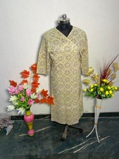 100% Pure Cotton Hand Block Floral Print AAA Quality Italian Dress New Petain