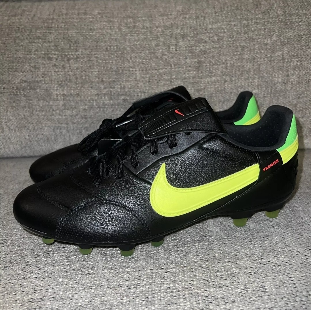 Nike Premier 3 FG Firm-Ground Soccer Cleats Black/Volt Men display picture 1