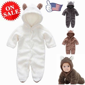 Beb/é Ropa de Invierno Mameluco con Capucha Fleece Traje de Nieve Pelele de Algod/ón Amarillo 0-3 Meses