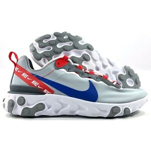 nike react grey blue red