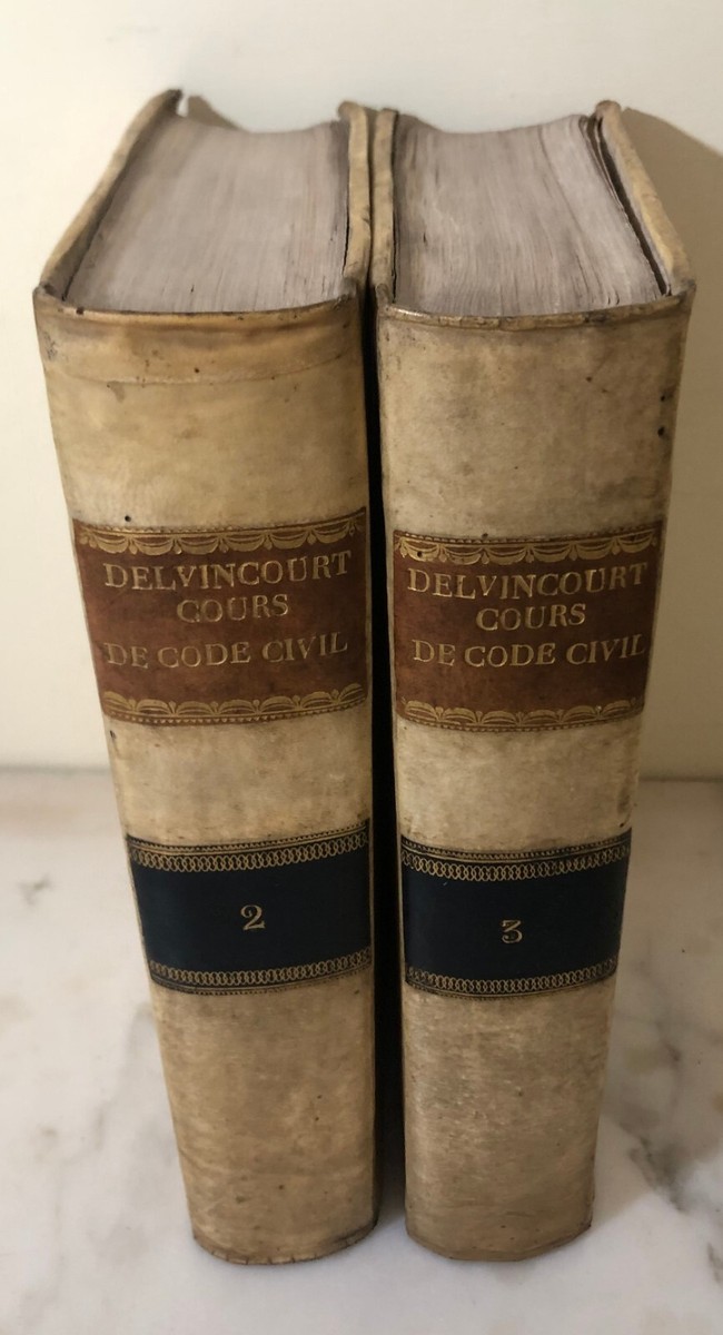 Antichi Libri Cours de code Civil par Delvincourt 1819