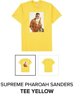 100 % authentisch Supreme Pharoah Sanders T-Shirt gelb S Small FW20 WK1