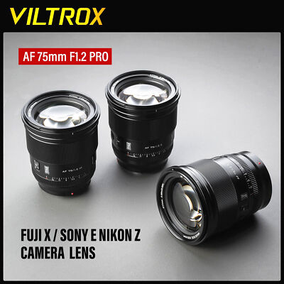 VILTROX 75mm F1.2 Large Aperture APS-C Auto Focus Lens fo Nikon Z,Sony E, Fuji X