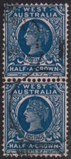 WESTERN AUSTRALIA 1902 QV 2/6 PAIR USED