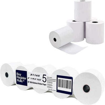 Star SP700 Kitchen Printer Paper (5 Rolls) 3'' X 165' 1-Ply Bond Receipt POS Cash