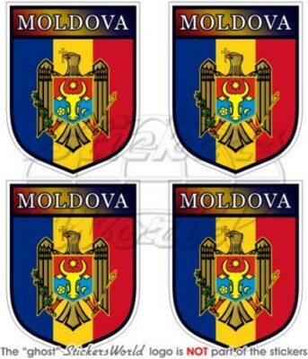 Moldova Moldovan Sign 50mm Vinyl Sticker x4