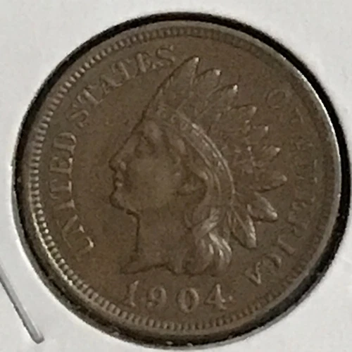 U.S. Indian Cent 4 Diamond XF 1904
