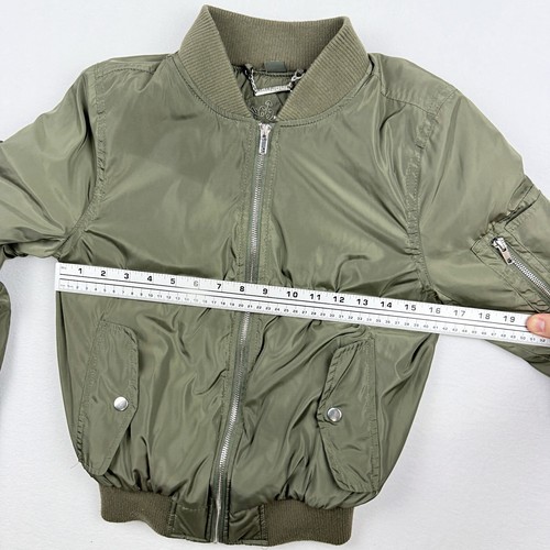 Joujou Nylon Bomber Flight Jacket Size XS Womens Olive Green - Picture 7 of 8