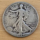 1942 Walking Liberty Half Dollar, 90% Silver, Fine Coin