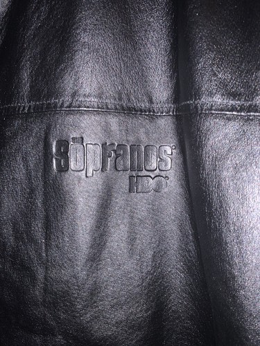 Abrigo Chaqueta de Cuero Genuino de Los Soprano HBO en Set Burks Bay Nuevo XXL - Imagen 2 de 7