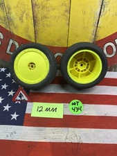 RC CAR 12mm SLICK TIRES AND WHEELS -PreOwned- USA SHIPPED