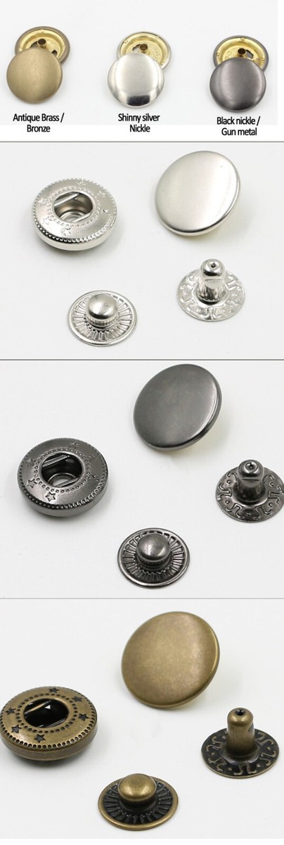 Boutons Pression Métal Argent 15 Mm – Style Et Modernité