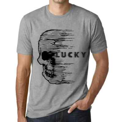 ULTRABASIC Herren T-Shirt Angst Schädel Glück Anxiety Skull Lucky T-Shirt