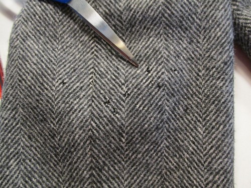 Vintage PENDLETON 100% lana soprabito tweed uomo 44 grigio spina di pesce trench USA - Foto 17 di 18