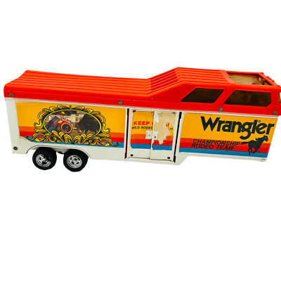 Ertl VTG Wrangler Rodeo Team Horse Steel Semi Truck Trailer 1983 1/25 Scale RARE