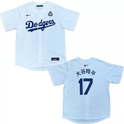 Tシャツ・カットソー Nike MLB LA Dodgers Shohei Ohtani Replica Jersey Shohei Ohtani Dodgers Nike 2024 World Series Patch Jersey