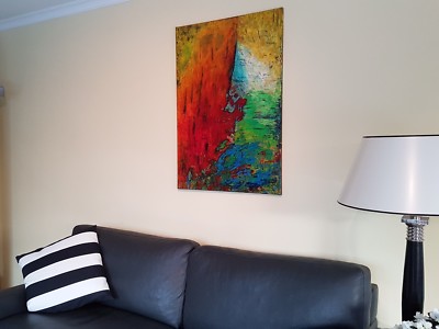 DiMe-Art Acryl Bild 100 x 70 cm Gemälde Acryl groß Leinwand Kunst abstrakt