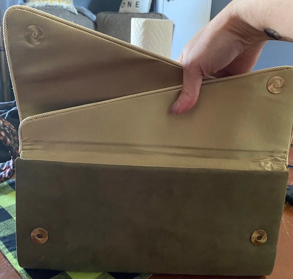 Bolso clutch sobre vintage Ruby Shoo Sydney, punto verde/púrpura claro Foto 4 de 4