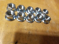 10 Steel 3/8" BMX Bike Hub Axle Nuts - Silver - Haro GT DK Redline 24 TPI