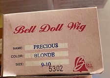 Vintage NIB-Bell Doll Wig  Precious 9  -10  Blonde