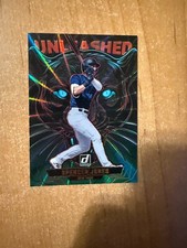 2025 Donruss Baseball - Spencer Jones - #8 Unleashed Green Laser Parallel
