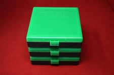 3 x AMMO BOXES GREEN 100 Round 40 S&W / 45 ACP - FREE SHIPPING