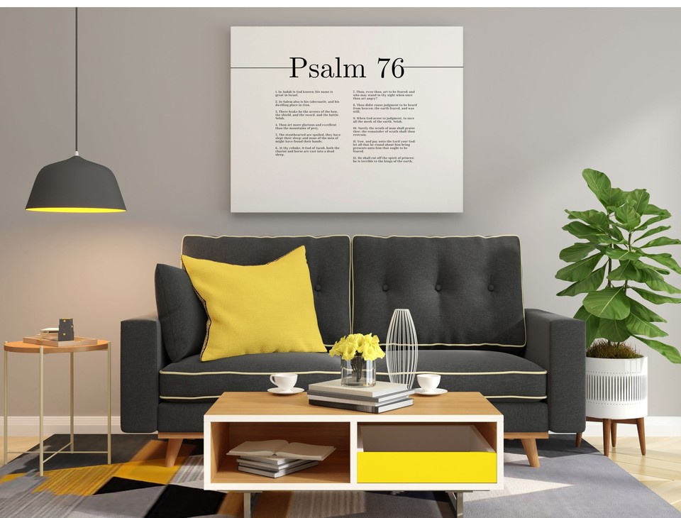 Psalm 76 Glorious And Excellent White Bible Chapter Canvas Chri eBay
