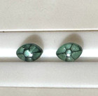 GIA CERTIFIED, Colombian, Trapiche Emerald well matched cabochon pair-very rare. — photo 5
