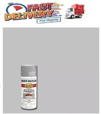 12 Oz. Flat Light Gray Automotive Primer Spray | Stops Rust Auto Oz of Paint New