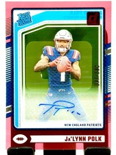 2024 Clearly Donruss #69 Ja'Lynn Polk Rated Rookie Autographs Red #/149