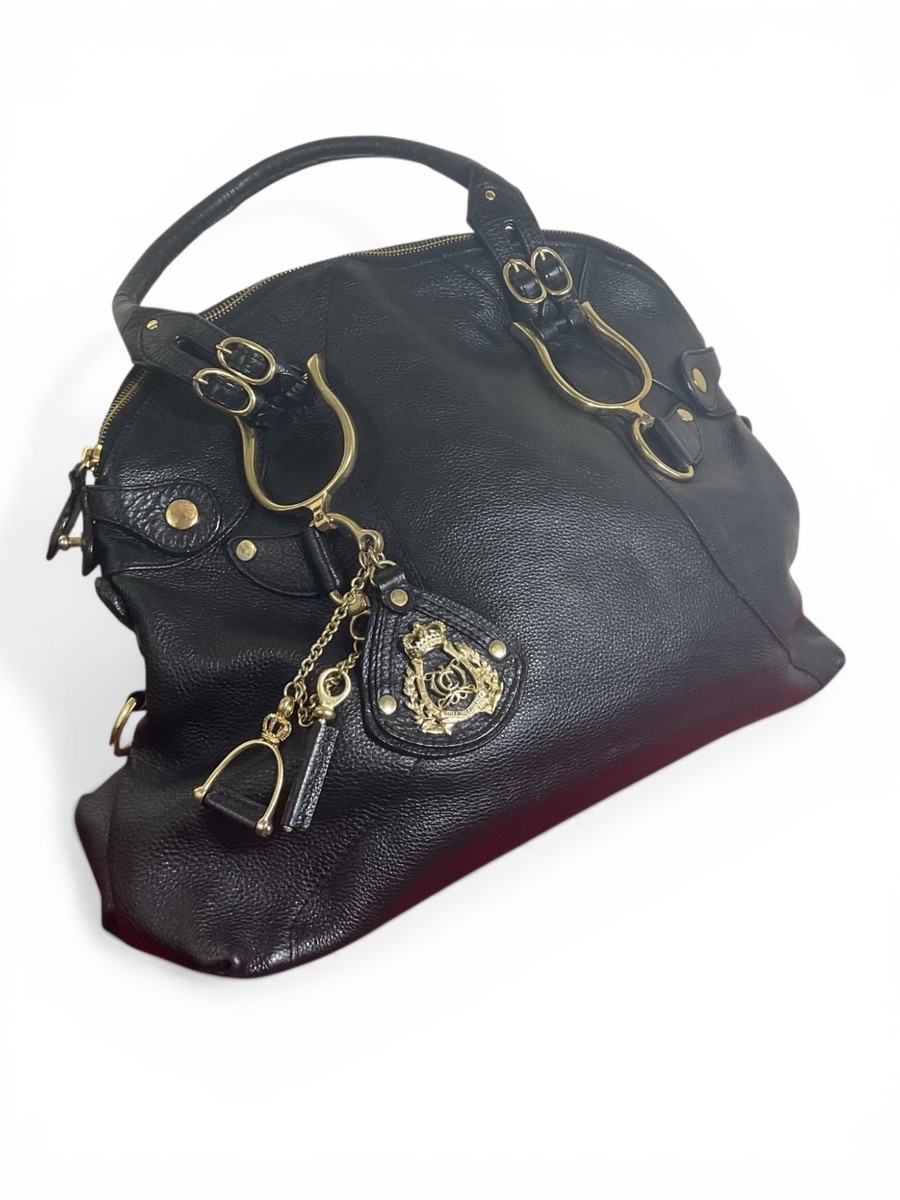Vintage Juicy Couture Black Equestrian Crest Satchel – Original