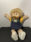 Vintage Cabbage Patch Kids Doll With Pacifier In Jean Overalls Blue Eyes- Shoes