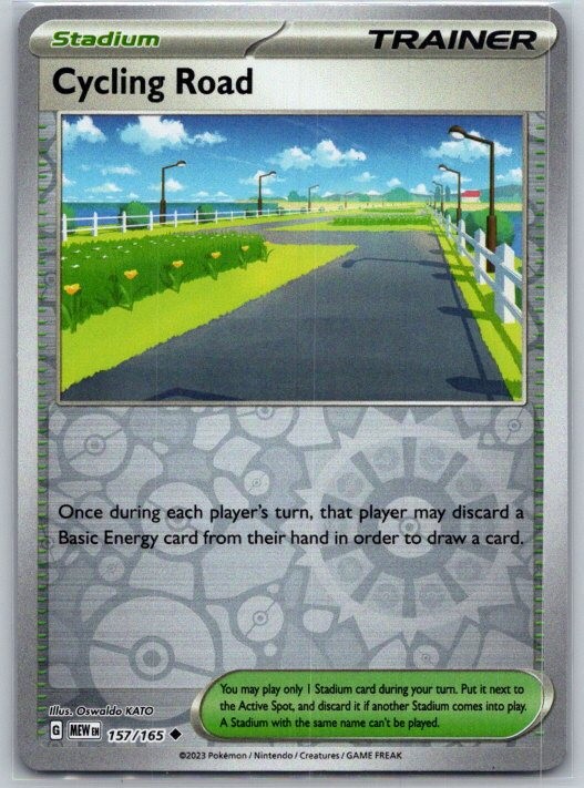 Cycling Road 157/165 Uncommon 151 Pokemon Reverse Holo Near Mint