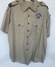Vtg Boy Scouts Of America Mens Official Uniform Shirt Adult XL Made In USA
