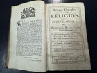 Antique 18th Century 1713 Book Private Thought Upon Religion William Beveridge