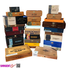 Lot of 10 Empty Wood Cigar Boxes