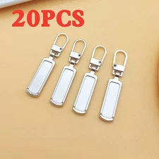 20X Silver Zipper Fixer Repair Pull Tab Kit Replacement Molded Slider Fix Puller