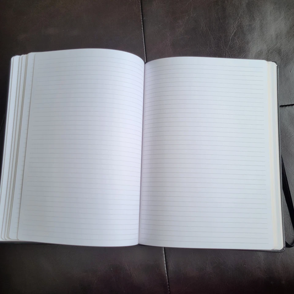 Levenger Luxe Leather Notebook & Pocket Notebook 192 Ruled Sewn Gold Gilt Edged - Image 4 of 4