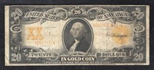 FR. 1185 1906 $20 TWENTY DOLLARS GOLD CERTIFICATE CURRENCY NOTE