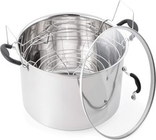 Prep N Cook 21.5 Qt Stainless Steel Water Bath Canner Induction Canning Pot