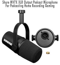 Shure MV7X XLR Output Podcast Microphone For Podcasting Home Recording Gaming